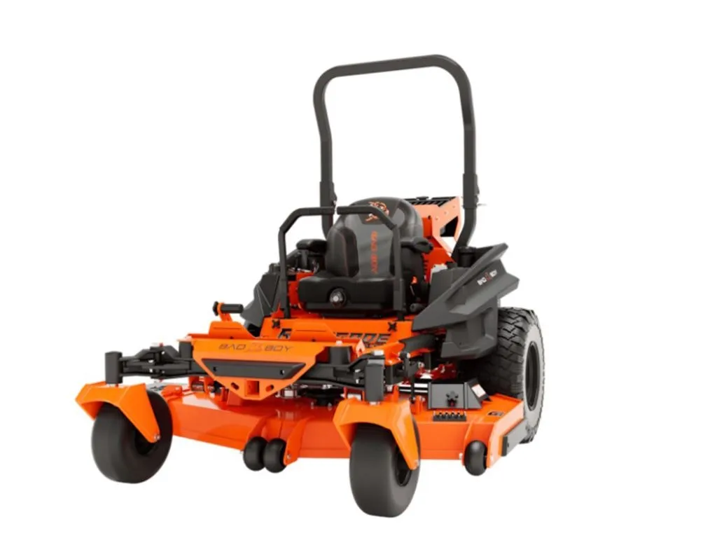 Orange Bad Boy zero-turn mower