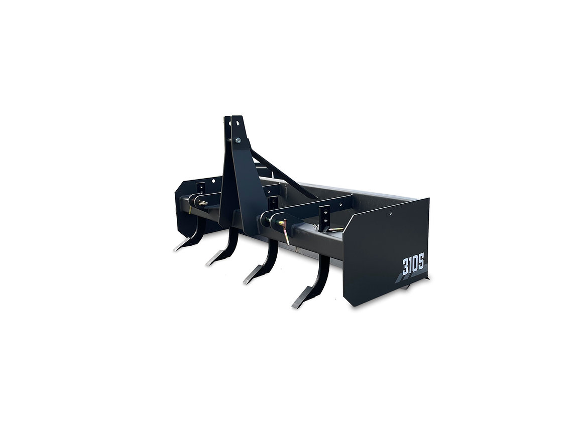 Box blade implement with scarifier shanks
